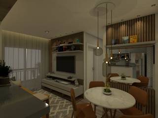 Apartamento Spazio Recriart , Studio BRTA Studio BRTA 모던스타일 다이닝 룸