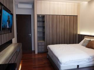 Kamar kamar tidur masculine modern house, Exxo interior Exxo interior Modern style bedroom Plywood