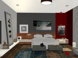 Suite do casal, PRB ARQUITETURA PRB ARQUITETURA Modern style bedroom