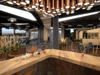Kafe - İç Mekan, Dündar Design - Mimari Görselleştirme Dündar Design - Mimari Görselleştirme Modern dining room