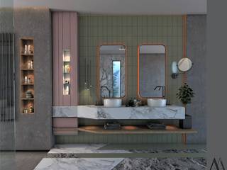 House of Sweden / / Bathroom, Murat Aksel Architecture Murat Aksel Architecture Phòng tắm phong cách hiện đại Đá hoa Green