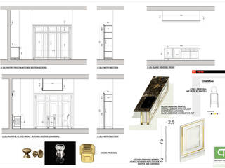 Progetto esecutivo di cucina classica - Teheran (IRAN), Architetto Libero Professionista Architetto Libero Professionista 廚房