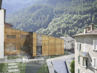 Primo Premio concorso pubblico: edificio scolastico polifunzionale, Architetto Libero Professionista Architetto Libero Professionista Casas prefabricadas