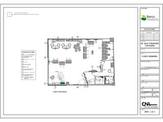 DISEÑO ARQUITECTÓNICO Y DETALLES - BANCO FALABELLA SAN FERNANDO- CARTAGENA, Arquitectura SS Arquitectura SS Комерційні приміщення