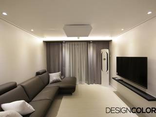 용산구 효창동 세양청마루 아파트인테리어 23평, DESIGNCOLORS DESIGNCOLORS Ruang Keluarga Modern