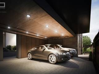 K.zing's House, evodezign co.,ltd. evodezign co.,ltd. Modern garage/shed