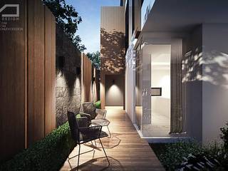 K.zing's House, evodezign co.,ltd. evodezign co.,ltd. Modern balcony, veranda & terrace