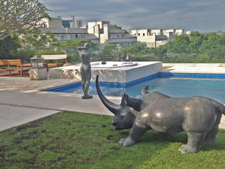 Reforma de piscina e spa, Raul Hilgert Arquitetura de Exteriores Raul Hilgert Arquitetura de Exteriores Giardino con piscina Granito