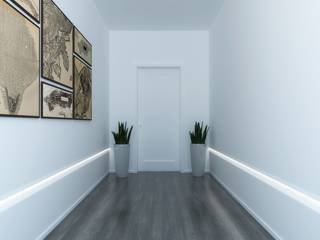 Segnapasso lineare per luce diffusa led EL406, Eleni Lighting Eleni Lighting Modern Corridor, Hallway and Staircase