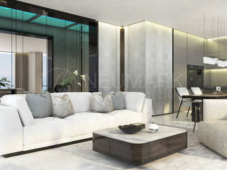 House in Cap Estel, Monaco. Дом в Монако., Anton Neumark Anton Neumark Modern living room