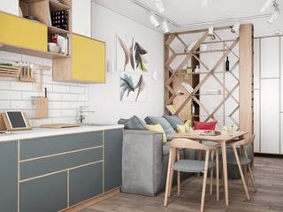 Mieszkanie w stylu loft, Design studio TZinterior group Design studio TZinterior group Kitchen