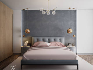 Mieszkanie w stylu loft, Design studio TZinterior group Design studio TZinterior group Industrial style bedroom