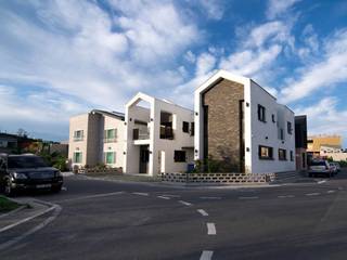 GN건축사사무소 Casas familiares Concreto reforçado Branco