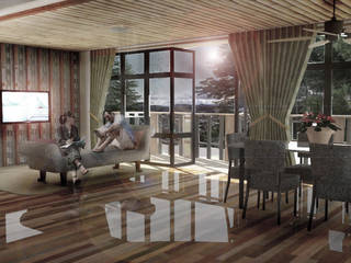 Permaeble House, Scande Architect Scande Architect Asian style living room Bamboo Green