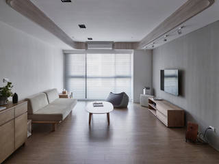 無印良品風格打造的居家環境, SECONDstudio SECONDstudio Living room ٹھوس لکڑی Multicolored