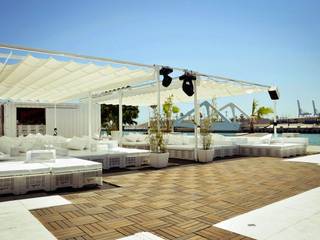 Restaurante-Club Laydown Puerto, Marina de Valencia, VICEVERSA Architecture & Design VICEVERSA Architecture & Design Aeropuertos de estilo moderno