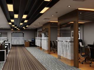 design interior office room GMF Aeroasia at Bandara Soekarno Hatta, Aray Interindo Aray Interindo