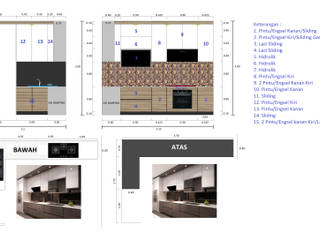 Kitchen Set Pak Hendra, Q Interior & Arch Q Interior & Arch Minimalist kitchen Plywood