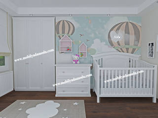 Özel Tasarım Bebek Odası, Mila'nın Odası , MOBİLYADA MODA MOBİLYADA MODA Baby room Wood Wood effect