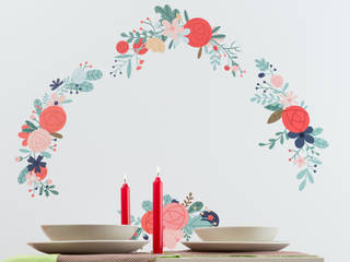 Adesivi da parete Multicolor, Decoramo Decoramo Dinding & Lantai Gaya Eklektik Komposit Kayu-Plastik