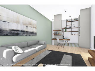Portinho residence , OGGOstudioarchitects, unipessoal lda OGGOstudioarchitects, unipessoal lda Living room Wood Wood effect