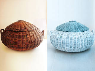 Ball, Revì Art - Upcycling Furniture Design Revì Art - Upcycling Furniture Design Scandinavian style living room Rattan/Wicker Turquoise