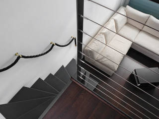 Bianco e nero a colori, Architetto De Pascalis Barbara - ATELIER ARCHITETTURA - Architetto De Pascalis Barbara - ATELIER ARCHITETTURA - Moderne Wohnzimmer