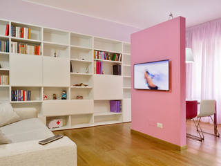 Pensare in rosa, Architetto De Pascalis Barbara - ATELIER ARCHITETTURA - Architetto De Pascalis Barbara - ATELIER ARCHITETTURA - ห้องนั่งเล่น