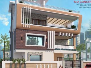 Exteriors and Architectural , M.A Constructions M.A Constructions コロニアルな 家