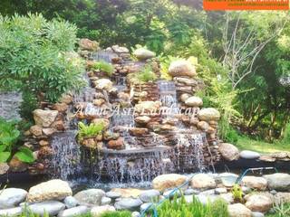 Reief Tebing Air Terjun, Alam Asri Landscape Alam Asri Landscape Garden Pond Stone Green