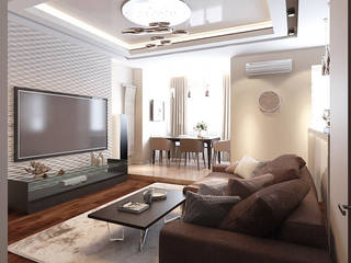 Дизайн проект 3-х комнатной квартиры в современном стиле, ЕвроДом ЕвроДом