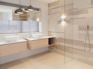 JH, ASSEN, Studio Doccia Studio Doccia Modern bathroom ٹائلیں