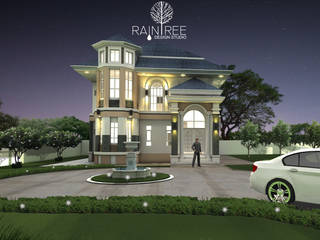 บ้านพักอาศัยสไตล์โคโลเนียล 2 ชั้น, raintree design studio raintree design studio Colonial style house