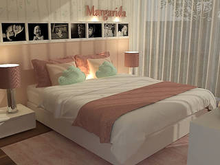 Um verdadeiro quarto de princesa!, Casativa Interiores Casativa Interiores Girls Bedroom Wood Wood effect