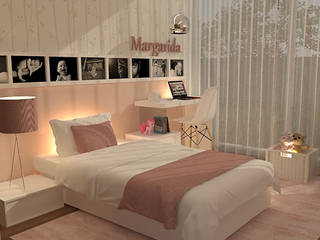 Um verdadeiro quarto de princesa!, Casativa Interiores Casativa Interiores Girls Bedroom Wood Wood effect