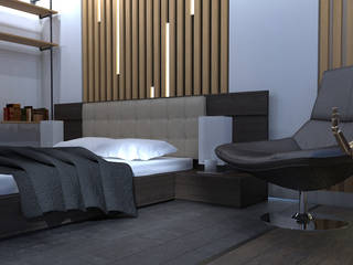 Эколофт. Спальня., Non Solo Design Non Solo Design Industrial style bedroom Wood Wood effect