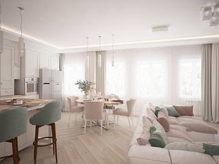 Дизайн интерьера 3-х комнатной квартиры в современном стиле, ЕвроДом ЕвроДом