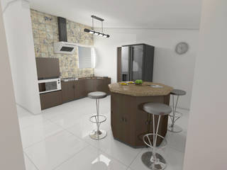 Remodelacion Cocina Desayunador, Arq. Alejandro Garza Arq. Alejandro Garza Built-in kitchens کنکریٹ