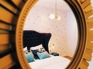 Quarto de Casal , YS PROJECT DESIGN YS PROJECT DESIGN غرفة نوم الغزل والنسيج Amber/Gold