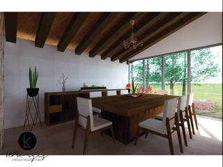 Cabaña Modular, KBorges Arquitectos KBorges Arquitectos Dining room