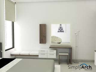 A-House Master Bedroom Furniture at Muara Karang, North Jakarta, Simply Arch. Simply Arch. 寝室