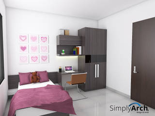 A-House Children Bedroom Wardrobe and Studying Table, Simply Arch. Simply Arch. Dormitorios de estilo moderno Negro