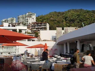 HOTEL ALMAR PUERTO VALLARTA MEXICO , SINDO OUTDOOR SINDO OUTDOOR 모던스타일 발코니, 베란다 & 테라스 알루미늄 / 아연