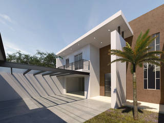 REMODELACIÓN DE FACHADA, CREAT ARQUITECTURA CREAT ARQUITECTURA منزل عائلي صغير باطون مسلح