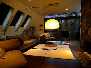 屋上庭園のある都会のオアシス・世田谷, Sデザイン設計一級建築士事務所 Sデザイン設計一級建築士事務所 Eclectic style living room Wood Wood effect