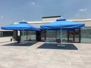 TUZLA ORHANLI KONUTLARI, Akaydın şemsiye Akaydın şemsiye Modern terrace Aluminium/Zinc Blue