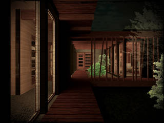 CASA JARDÍN -BUIN, Vicente Espinoza M. - Arquitecto Vicente Espinoza M. - Arquitecto Prefabricated home Wood Wood effect