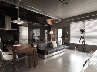 返 - 新北徐宅, 形構設計 Morpho-Design 形構設計 Morpho-Design Modern Living Room