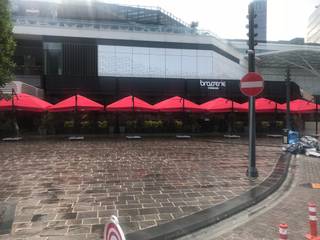 brasserie POLENEZ ŞEMSİYESİ, Akaydın şemsiye Akaydın şemsiye Front yard Aluminium/Zinc Red