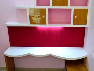 4BHK villa @ Gulmorhar Garden in Jaipur, Shape Interiors Shape Interiors Teen bedroom Engineered Wood Pink